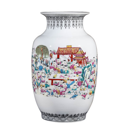 Kompatibelt porslin till Jahrriesnge pastel one hundred children figure vase cna0782  Kompatibelt porslin Jahrriesnge  till pastel one hundred children figure vase cna0782