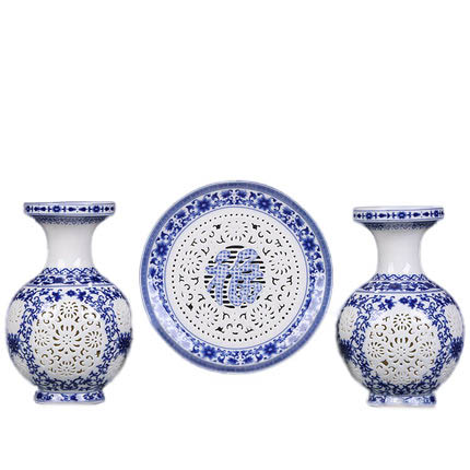 Kompatibelt porslin till Jahrriesnge hollow  vase set 3 pcs cna0908  Kompatibelt porslin Jahrriesnge  till hollow  vase set 3 pcs cna0908