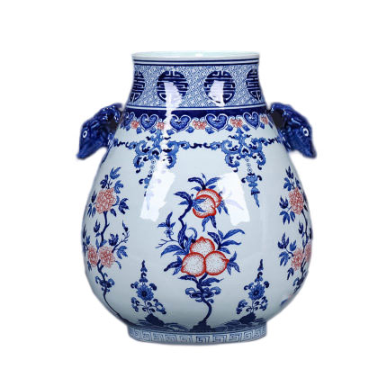 Kompatibelt porslin till Jahrriesnge deer head binaural lucky bucket vase cna1130  Kompatibelt porslin Jahrriesnge  till deer head binaural lucky bucket vase cna1130