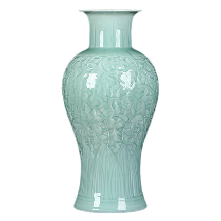 Kompatibelt porslin till Jahrriesnge carving shadow blue glaze vase cna1309  Kompatibelt porslin Jahrriesnge  till carving shadow blue glaze vase cna1309