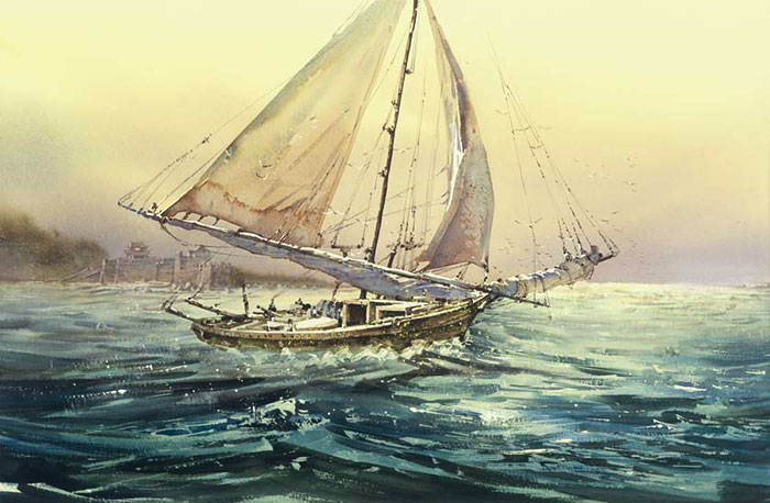 Kompatibelt Landskap till JAHRRIESNGE sailboat lpf08244  Kompatibelt Landskap JAHRRIESNGE  till sailboat lpf08244