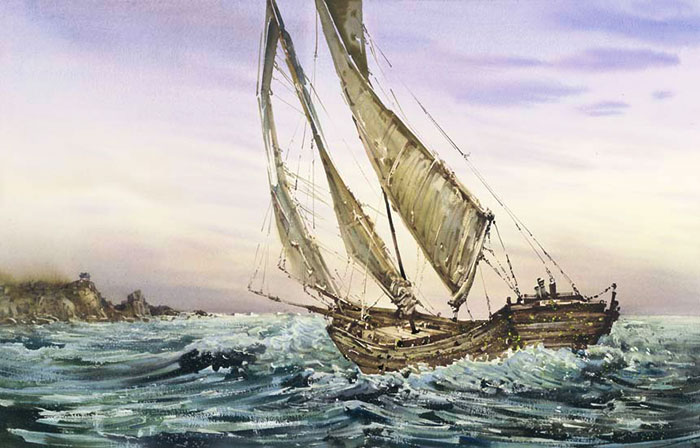 Kompatibelt Landskap till JAHRRIESNGE sailboat lpf08245  Kompatibelt Landskap JAHRRIESNGE  till sailboat lpf08245