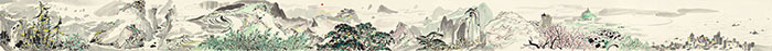 Kompatibelt Landskap till JAHRRIESNGE Long scroll landscape painting lpf09114  Kompatibelt Landskap JAHRRIESNGE  till Long scroll landscape painting lpf09114