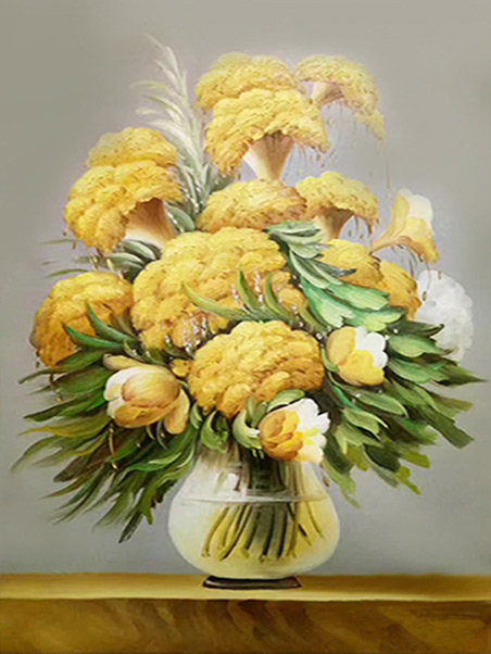 Kompatibelt Fortfarande liv till Jahrriesnge yellow-cockscomb-flower-lpg0887  Kompatibelt Fortfarande liv Jahrriesnge  till yellow-cockscomb-flower-lpg0887