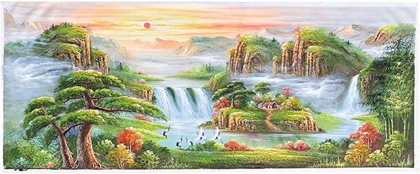Kompatibelt Landskap till JAHRRIESNGE sunrise-waterfall-lpg1364  Kompatibelt Landskap JAHRRIESNGE  till sunrise-waterfall-lpg1364