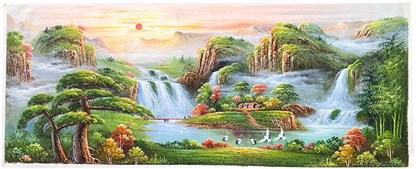Kompatibelt Landskap till JAHRRIESNGE sunrise-waterfall-lpg1366  Kompatibelt Landskap JAHRRIESNGE  till sunrise-waterfall-lpg1366