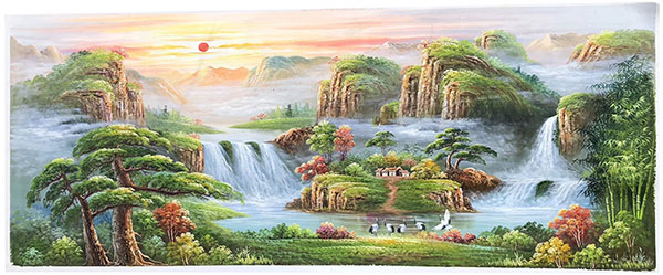 Kompatibelt Landskap till JAHRRIESNGE sunrise-waterfall-lpg1368  Kompatibelt Landskap JAHRRIESNGE  till sunrise-waterfall-lpg1368
